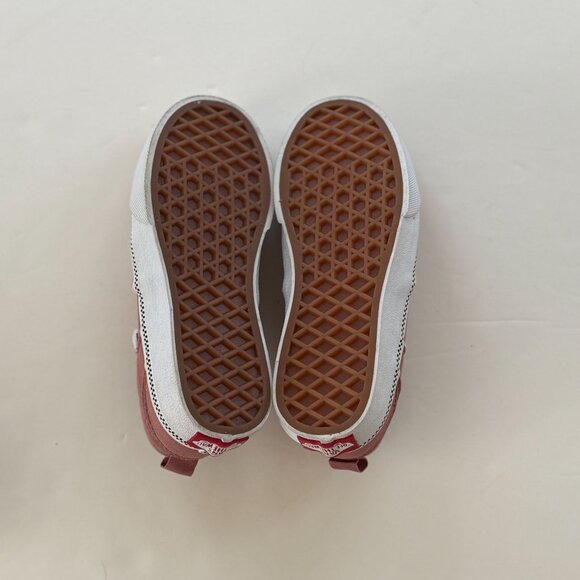 Vans Classic Slip-On Sneakers Dusty Rose White Canvas Girls Size 12 Shoes - Picture 6 of 7